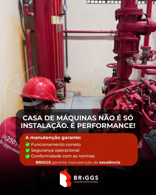 Casa de máquinas de #incêndio sem inspeções pode apresentar falhas como perda de pressão, vazamentos, corrosão, problemas elétricos e até impedir o acionamento do sistema em um momento crítico 🔥

Por isso, além da instalação, é essencial investir em manutenções e testes para garantir o funcionamento. 

Na BRIGGS, realizamos instalação, comissionamento, testes e manutenção de casas de máquinas de incêndio, assegurando que seu sistema esteja preparado para atuar quando mais precisar.

Fale com a gente:
📞 (21) 2501-6529 (WhatsApp e ligação)
✉️ comercial@briggsfire.com.br