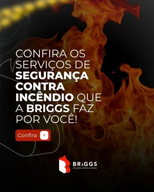 Confira os serviços de #segurança contra #incêndio que a BRIGGS faz por você! 👉 Arraste para o lado e conheça todas as soluções que podem proteger a sua edificação.

Na BRIGGS, oferecemos soluções completas para que sua empresa esteja protegida e regularizada junto ao Corpo de Bombeiros 📞 Fale com a BRIGGS e conte com uma equipe especializada em soluções contra incêndio.